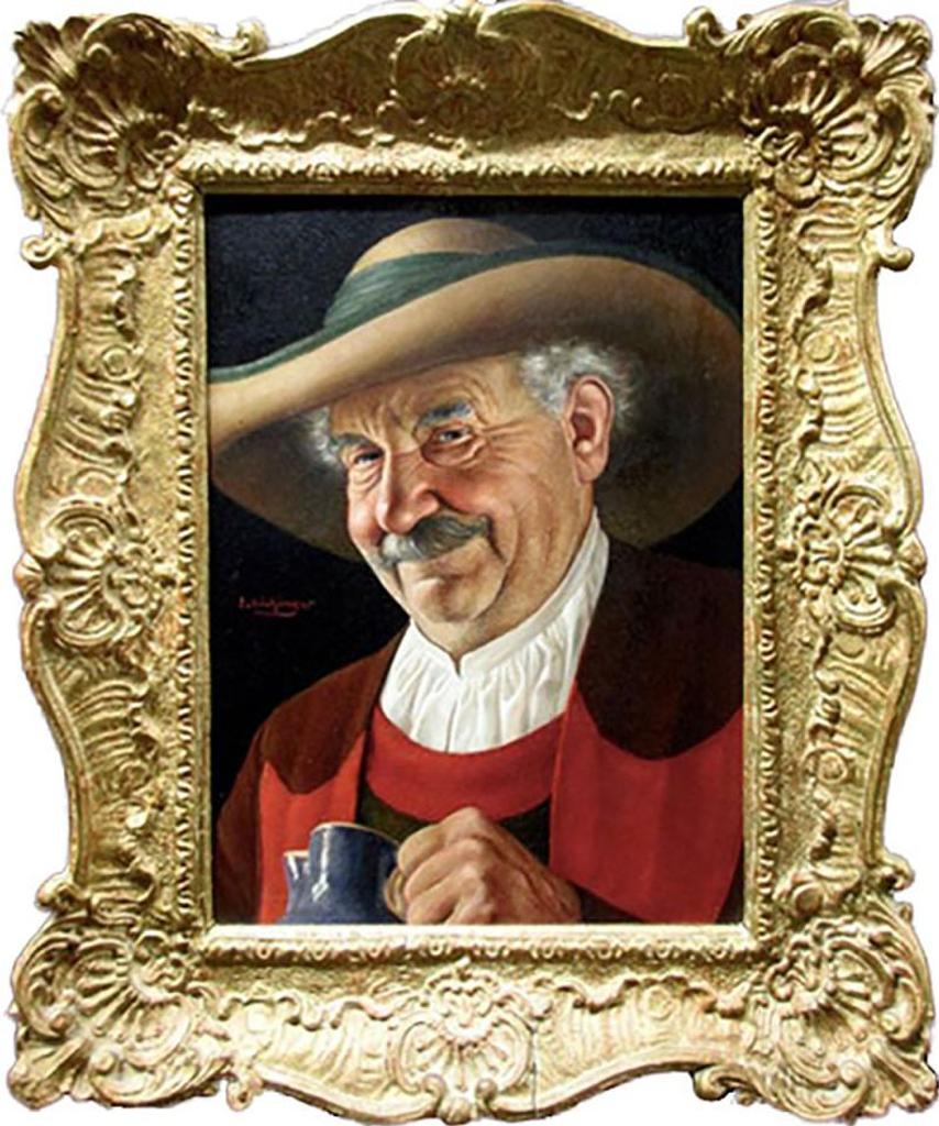 Erwin Eichinger (1892-1950) - Smiling Tyrolian Enjoying Ale