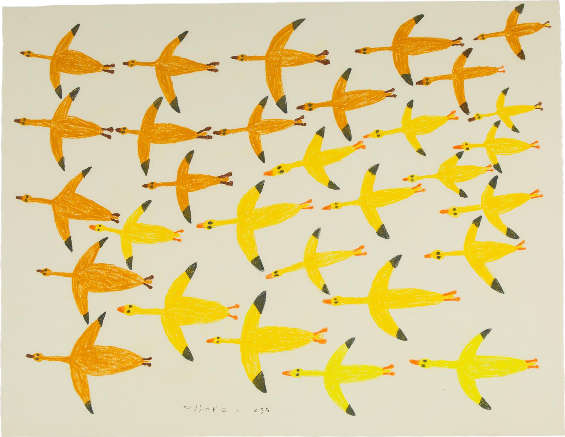 Luke H.Amitnaaq Anguhadluq (1895-1982) - Flying Geese