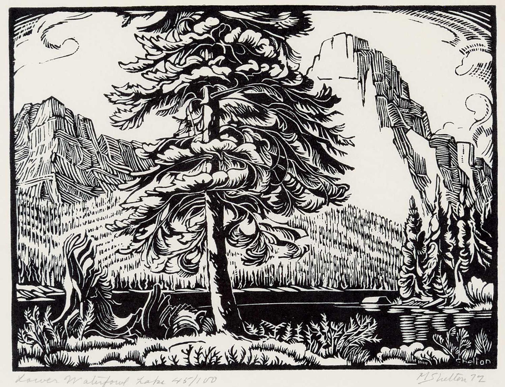 Margaret Dorothy Shelton (1915-1984) - Lower Waterfowl Lake  #45/100