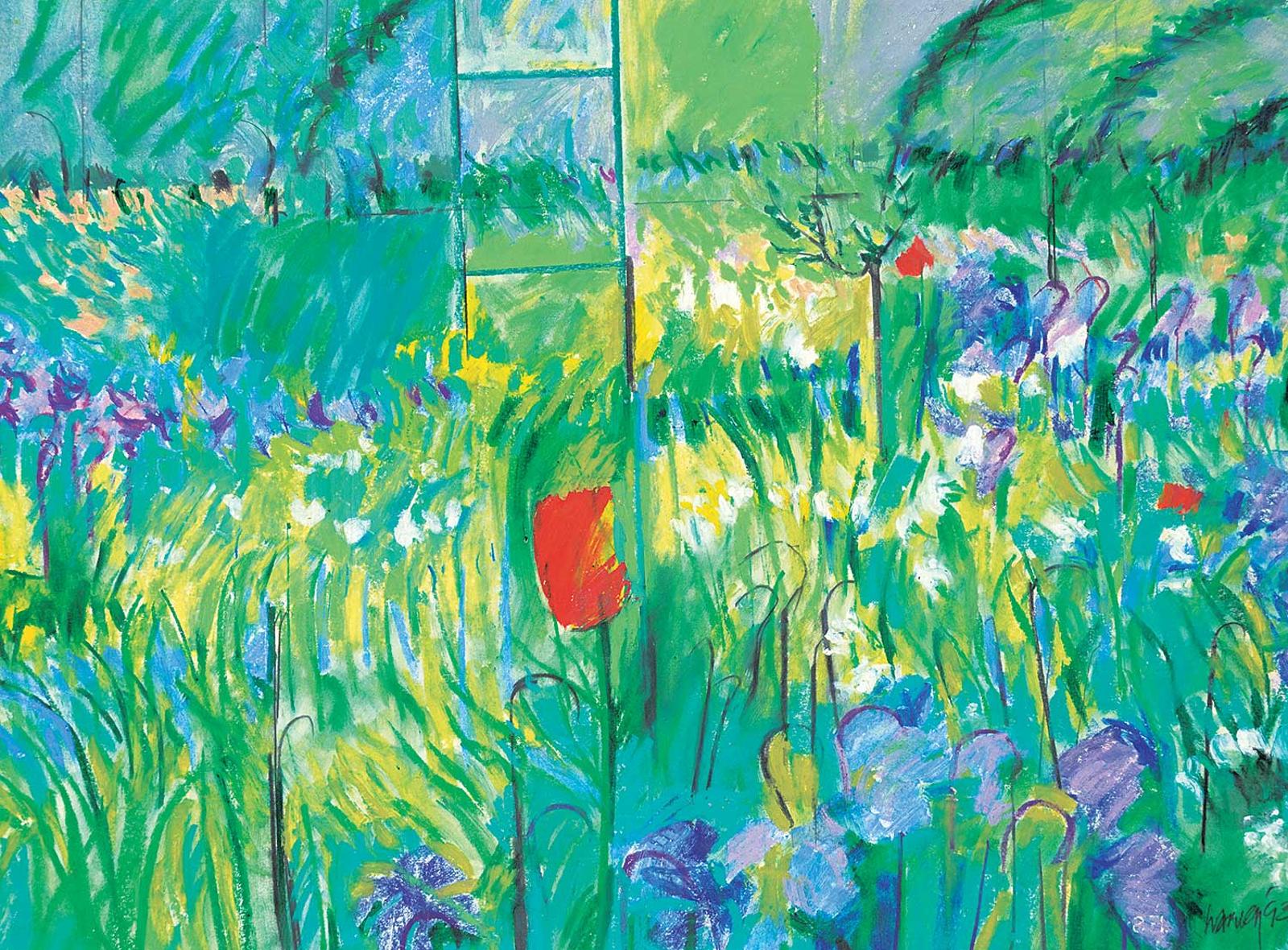 Donald Harvey (1930-2015) - Untitled - Flowers in the Greenhouse