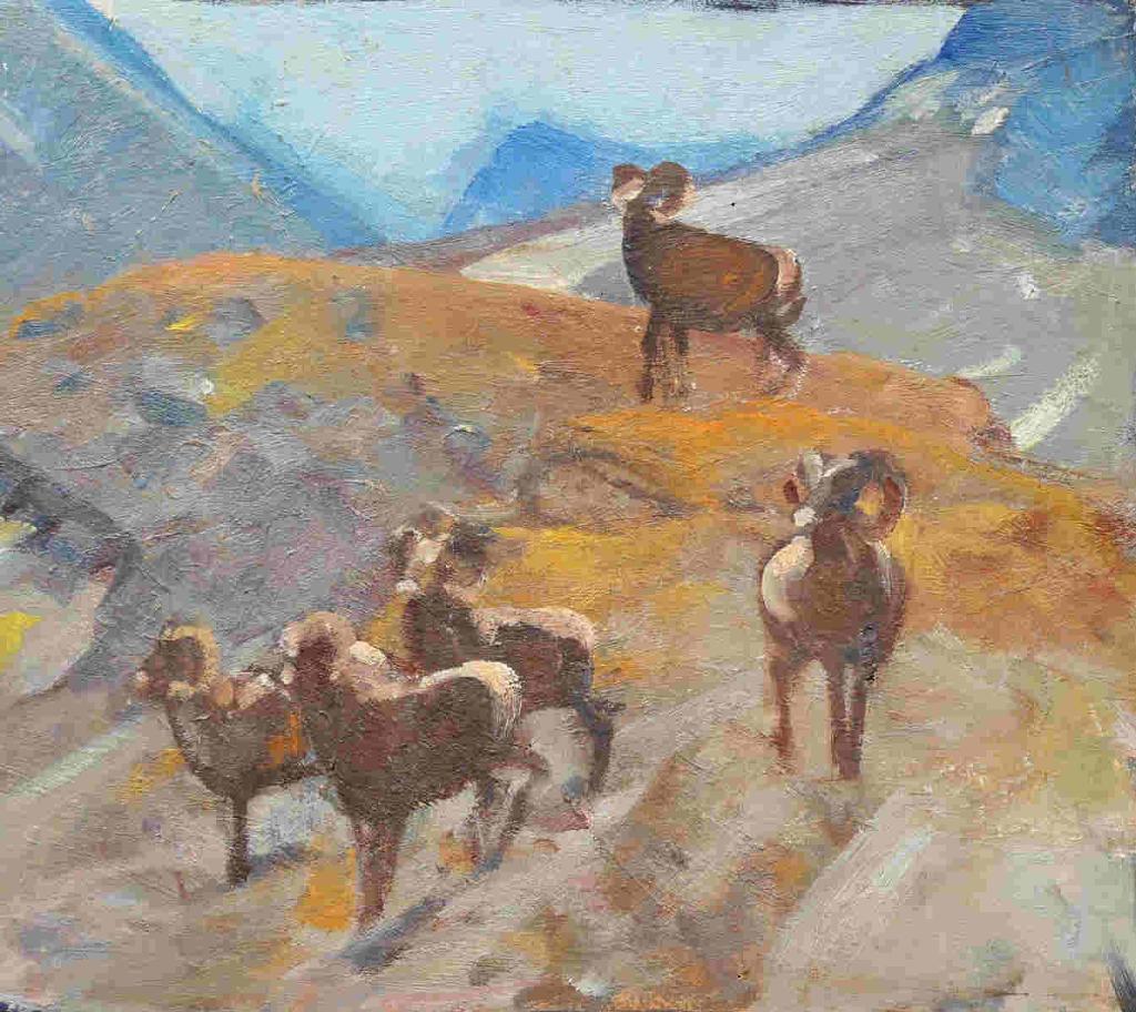 Carl Clemens Moritz Rungius (1869-1959) - Rams (A Study)