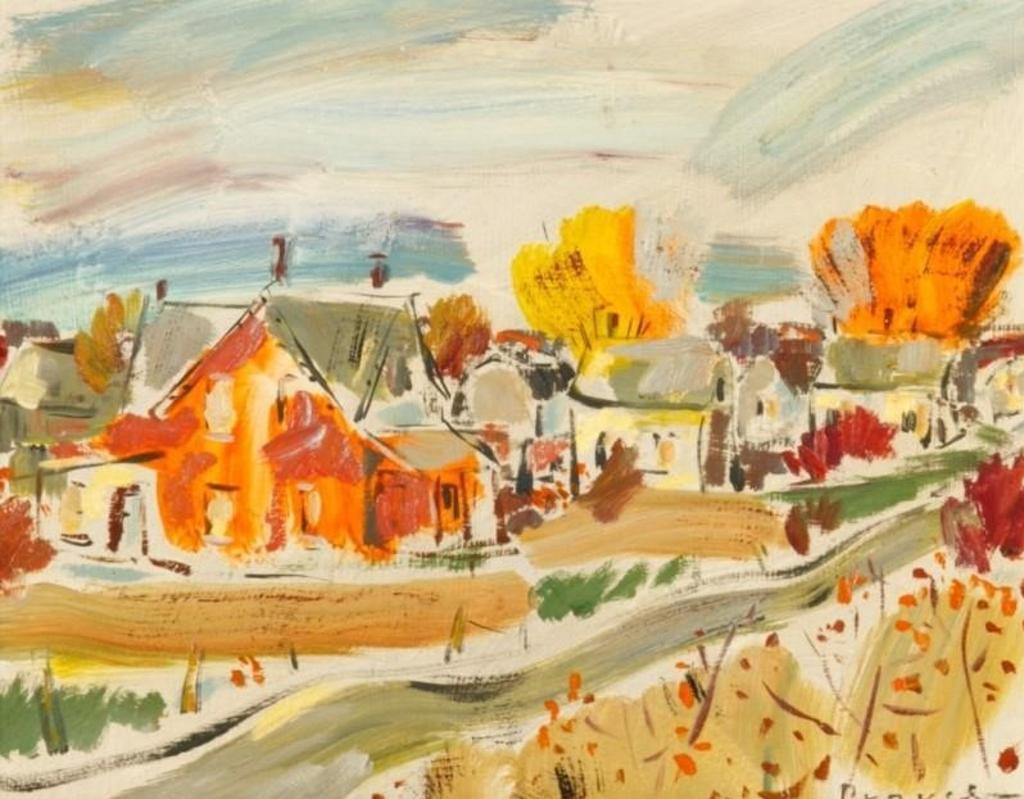 Rod Prouse (1945) - Rural Village, Autumn (1985)