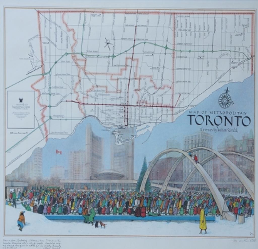 William Kurelek (1927-1977) - Map of Toronto