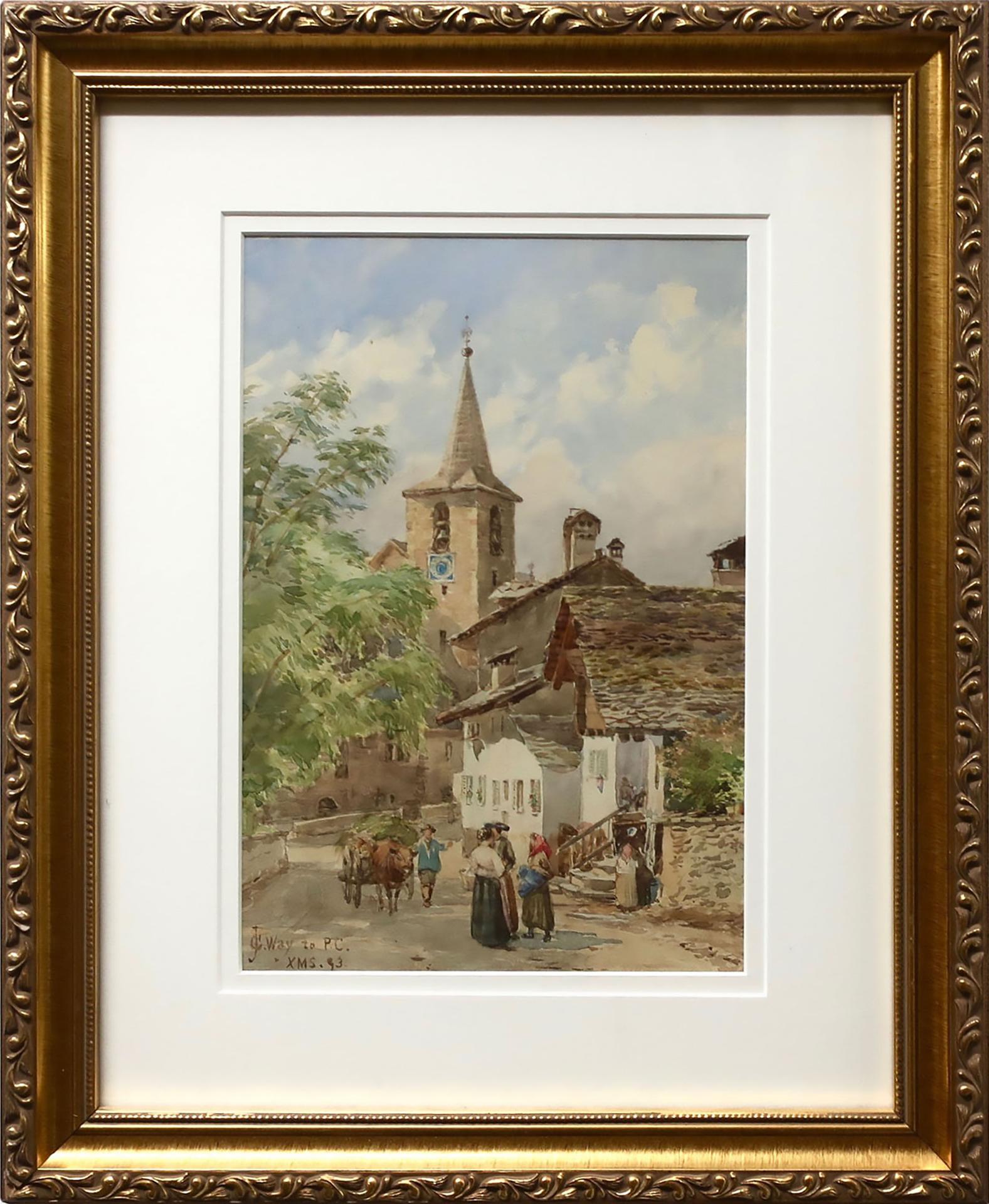 Charles Jones (C. J.) Way (1834-1919) - Untitled (Village Greetings)