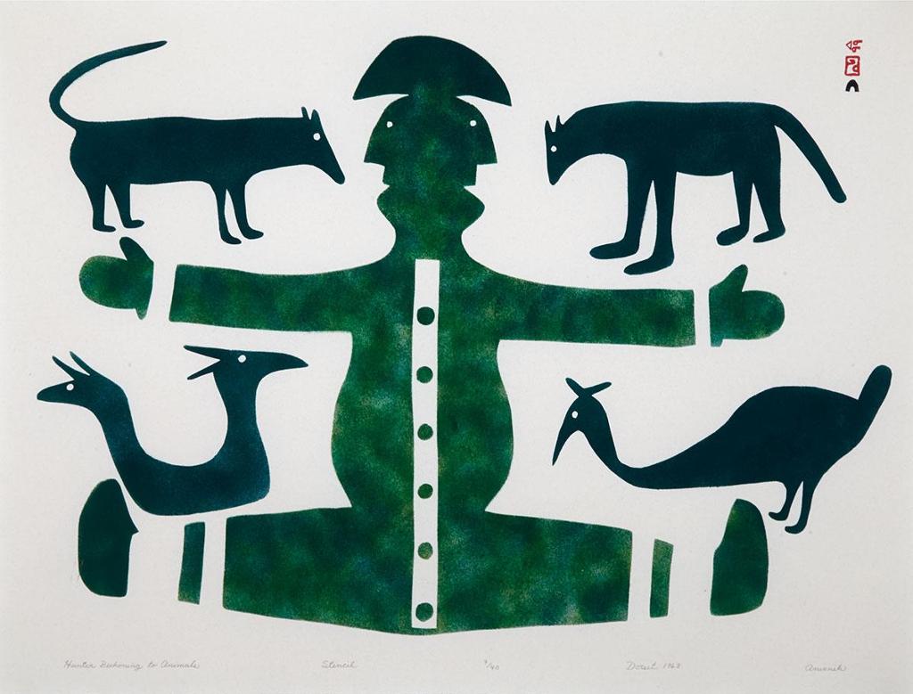 Anirnik Oshuitoq (1902-1983) - Hunter Beckoning To Animals