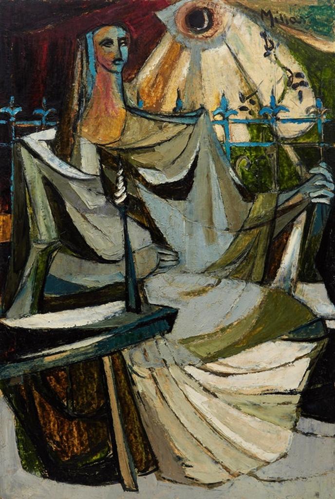 Alexander Samuel Millar (1921-1978) - Portrait in Blues and Greys; Abstracted Interior; Portrait in Purple