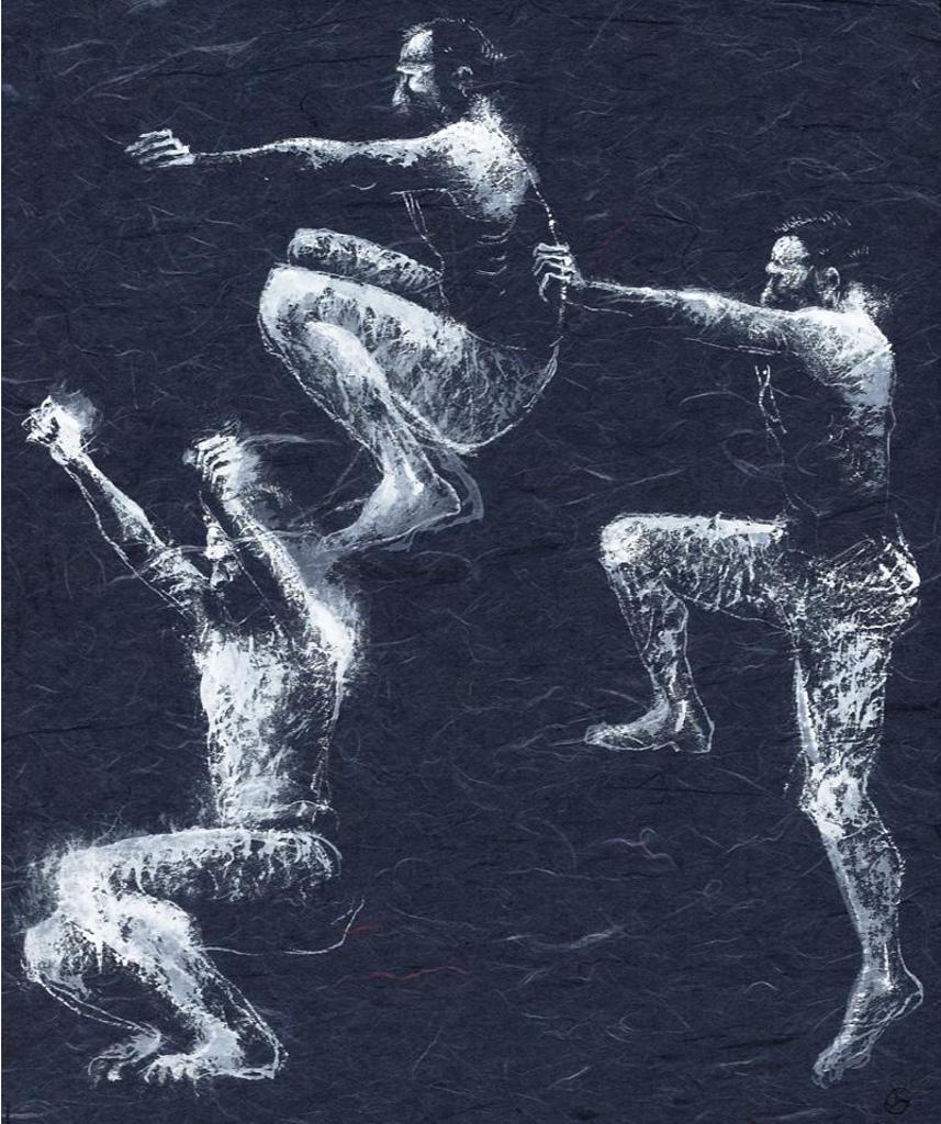 John Howard Gould (1929-2010) - Jumping Figures (Muybridge Series), 1974