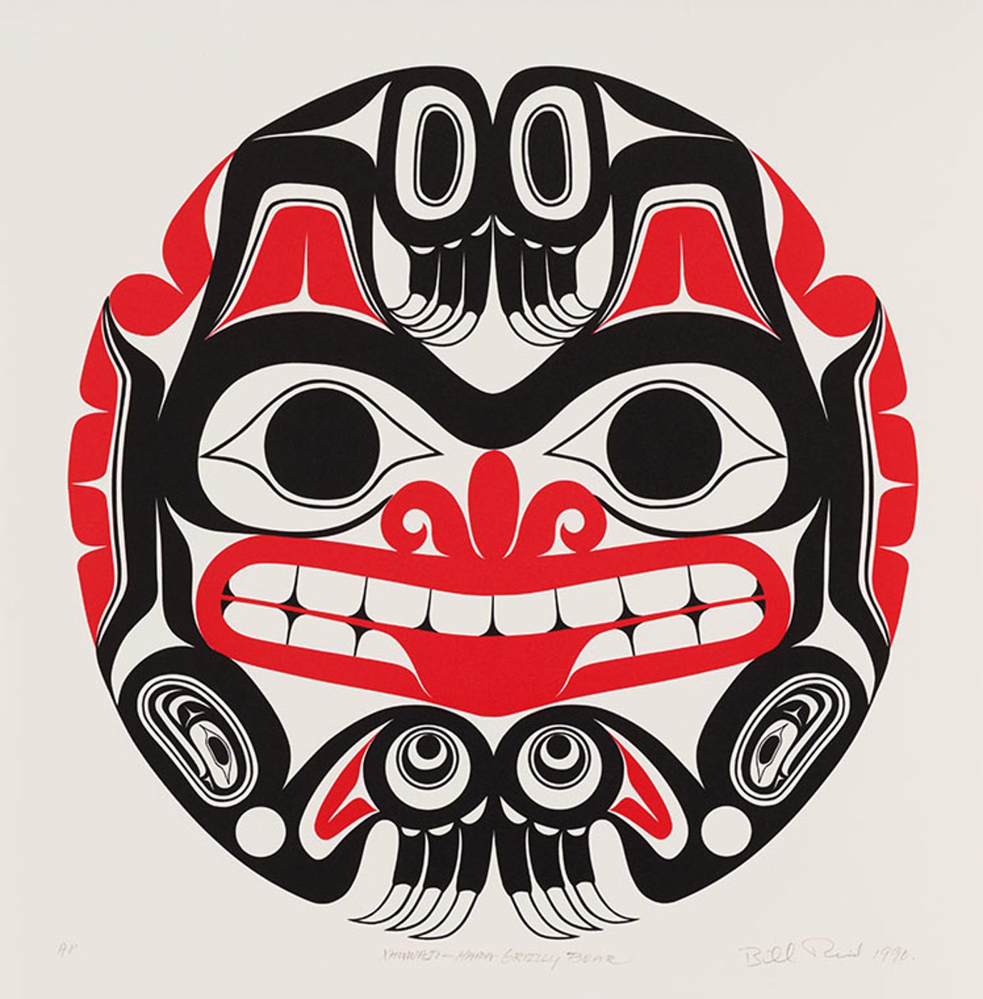 William Ronald (Bill) Reid (1920-1998) - Xhuwaji / Haida Grizzly Bear