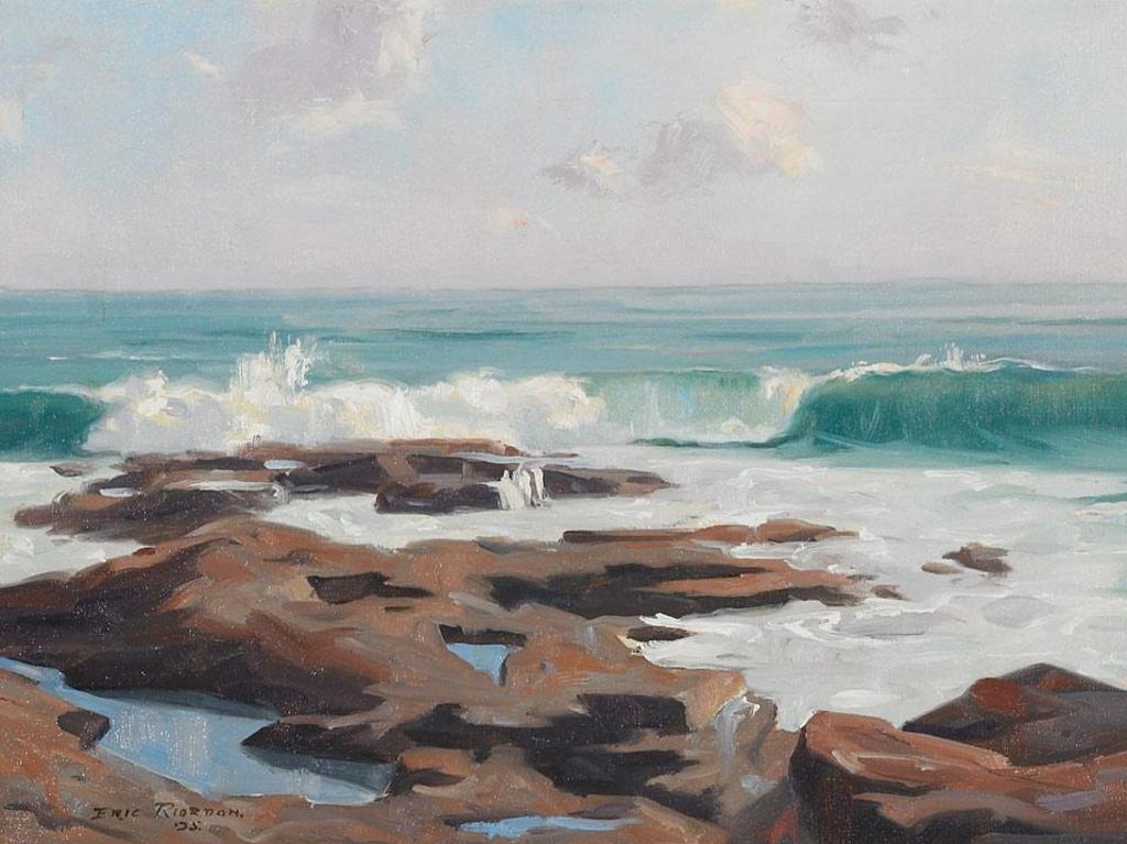 Eric J.B. Riordon (1906-1948) - Breakers Off The Maine Coast, Proust Neck