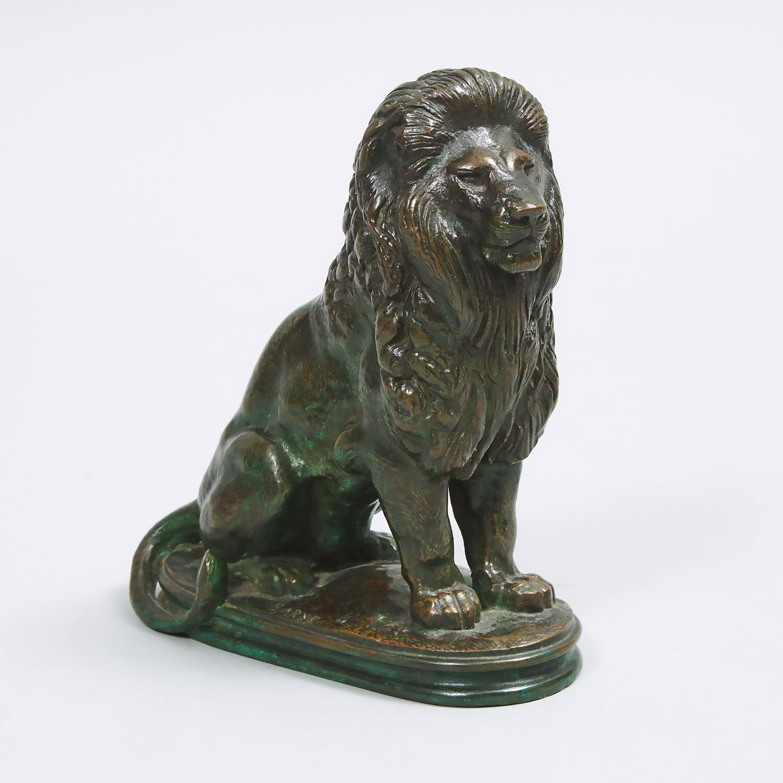 Antoine-Louis Barye (1796-1875) - Seated Lion