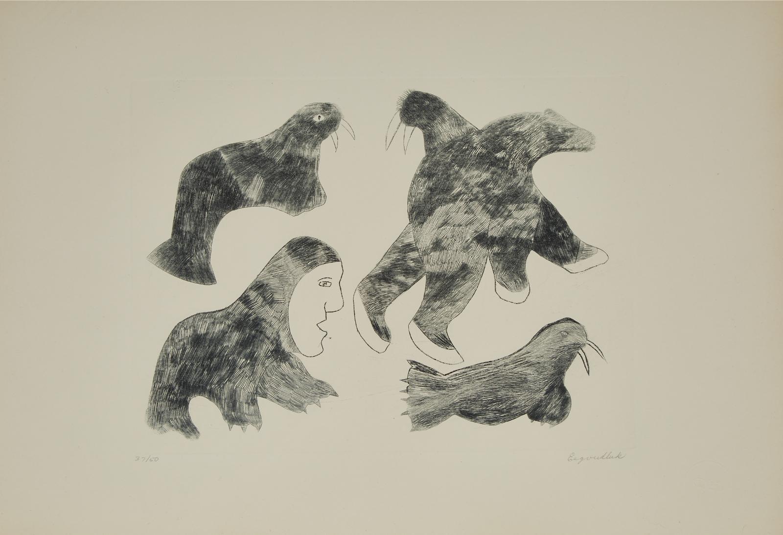 Eegyvudluk Pootoogook (1931-1999) - Untitled