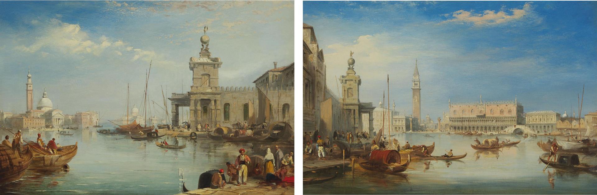 Edward Pritchett (1808-1894) - The Doge’S Palace From The Grand Canal; Santa Maria Della Salute