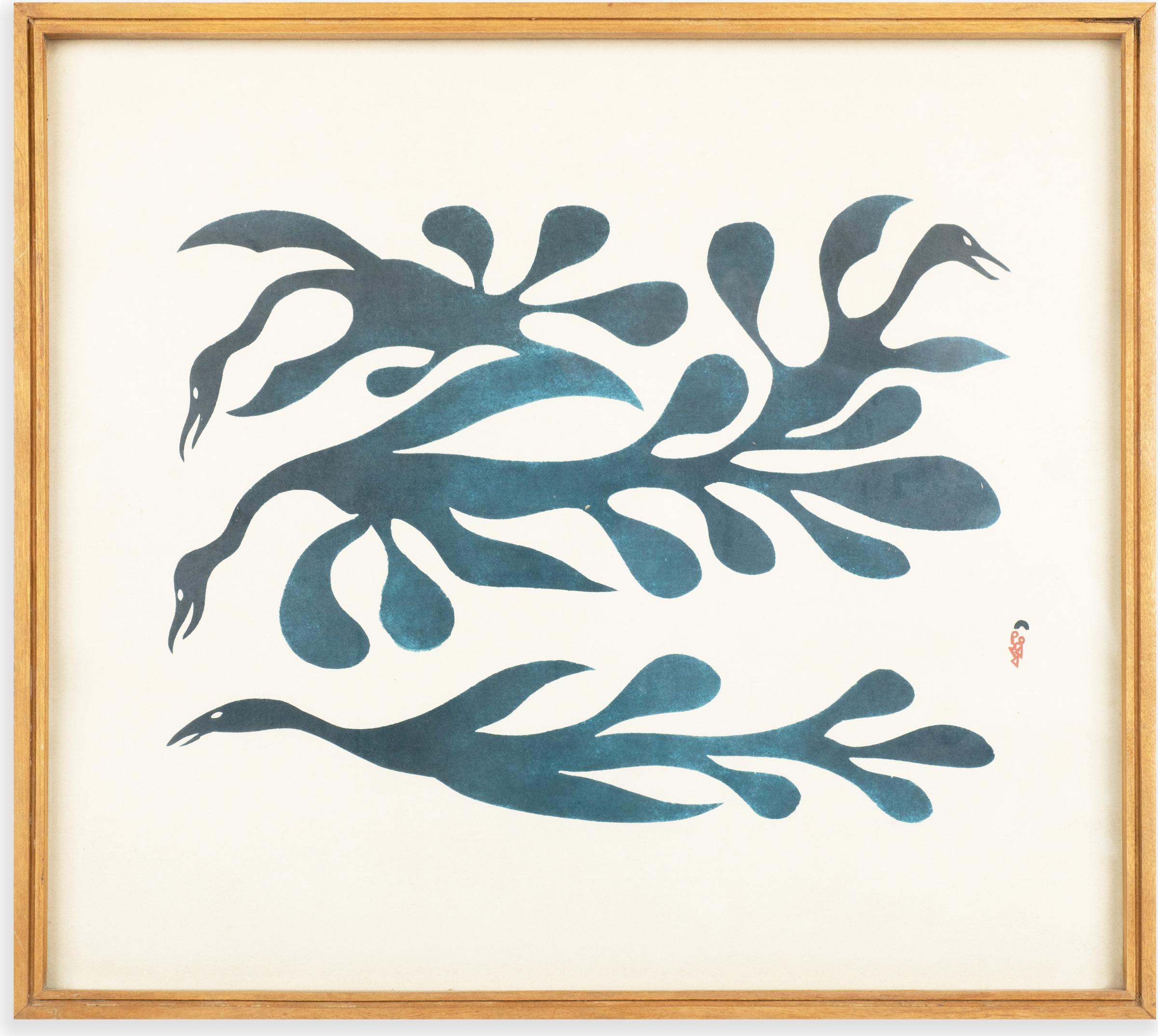 Kenojuak Ashevak (1927-2013) - Untitled (Birds from the Sea)