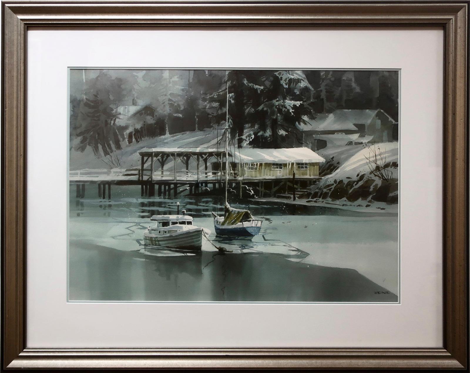 Harry Heine (1924-2004) - Untitled (Boats At Rest - Winter)