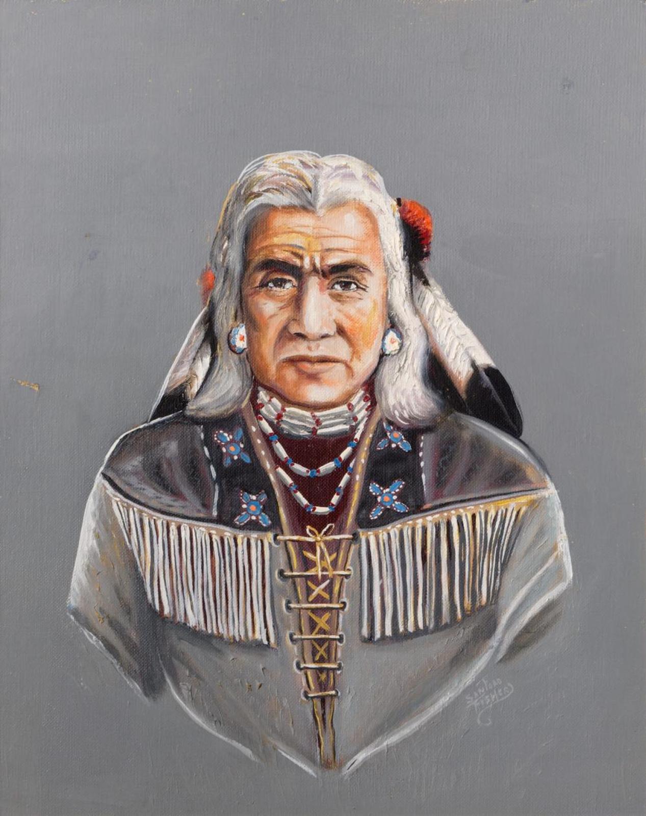 Sanford Fisher (1927-1988) - Untitled - Chief Dan George