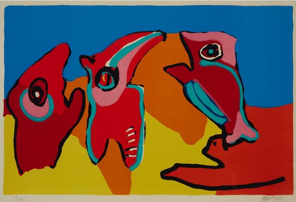 Karel Appel (1921-2006) - Three Birds, 1970