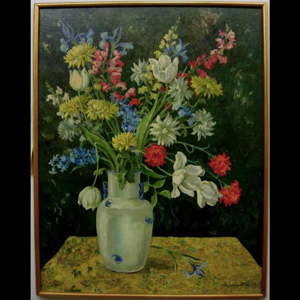 Gert Louis Lamartine (1898-1965) - Mixed Bouquet In An Oriental Blue And White Vase