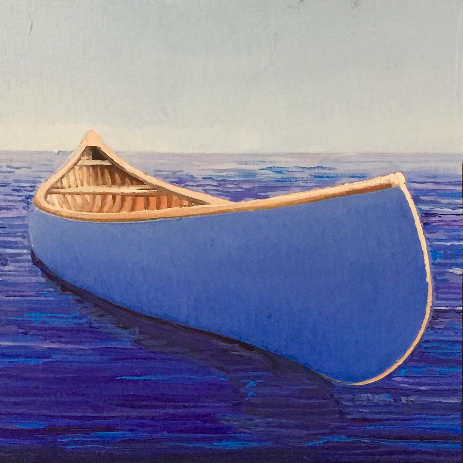 Brigitte Nowak - Blue Canoe, Blue Lake