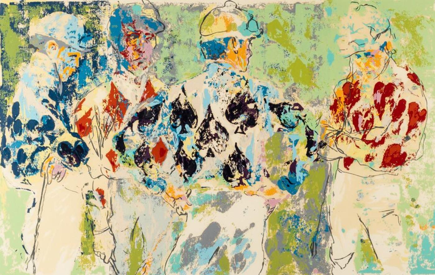 Leroy Neiman (1926-2012) - Four Jockeys