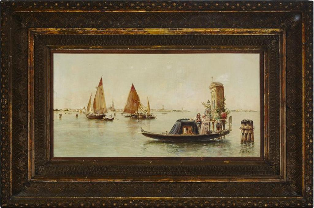 Manuel Munoz y Otero (1850-1900) - Venezia, Vista Dal Lido