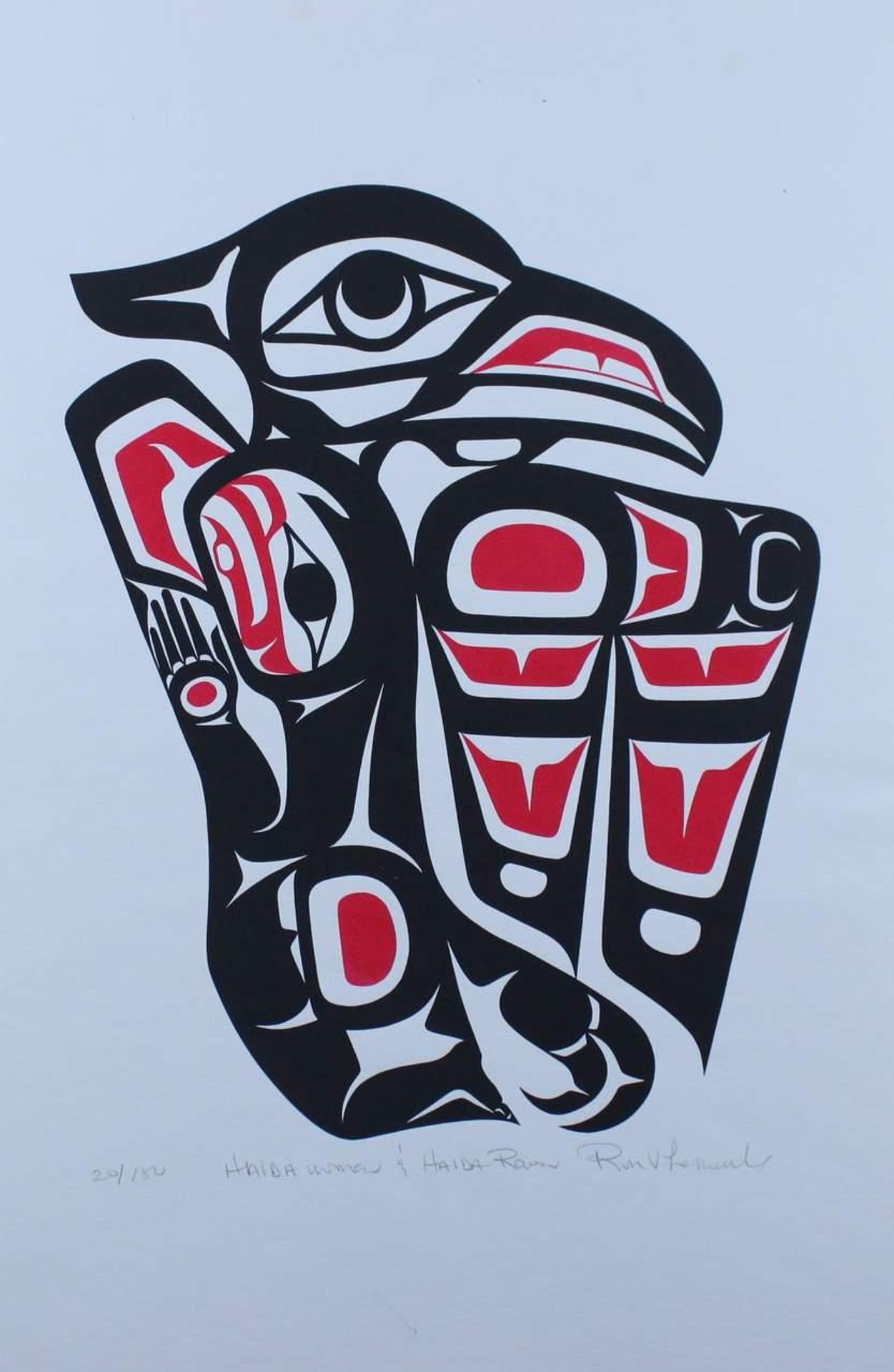 Ron V. Larochelle - Haida Woman and Haida Raven