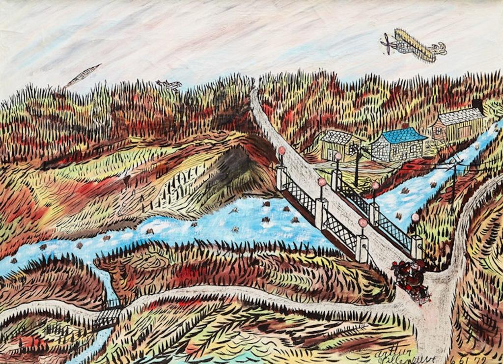 Arthur Villeneuve (1910-1990) - Pont de la rivière Langevin