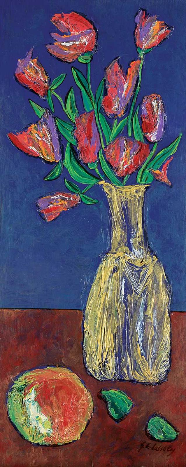 Elizabeth Laishley - Tulips with Gold Vase