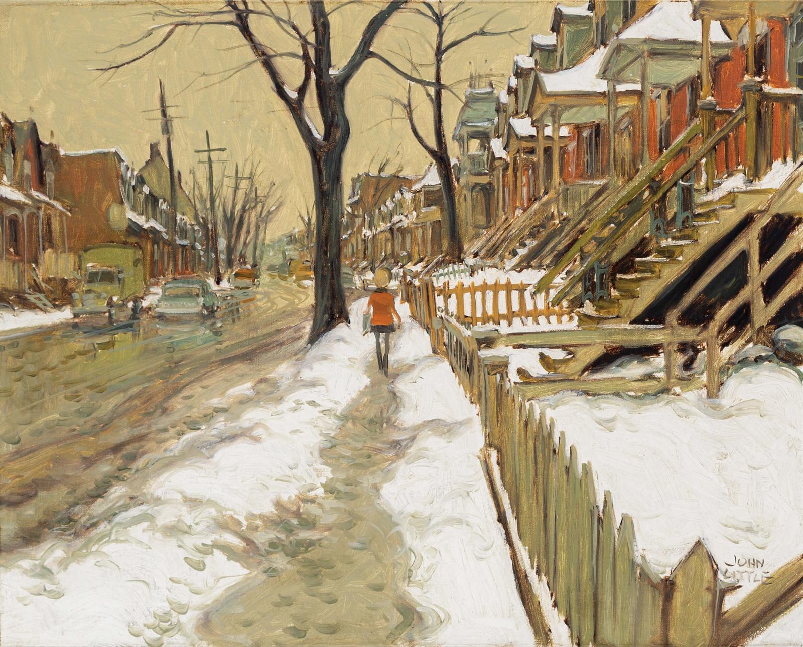John Geoffrey Caruthers Little (1928-1984) - Winter Afternoon, Coursol Street, Montreal, 1967