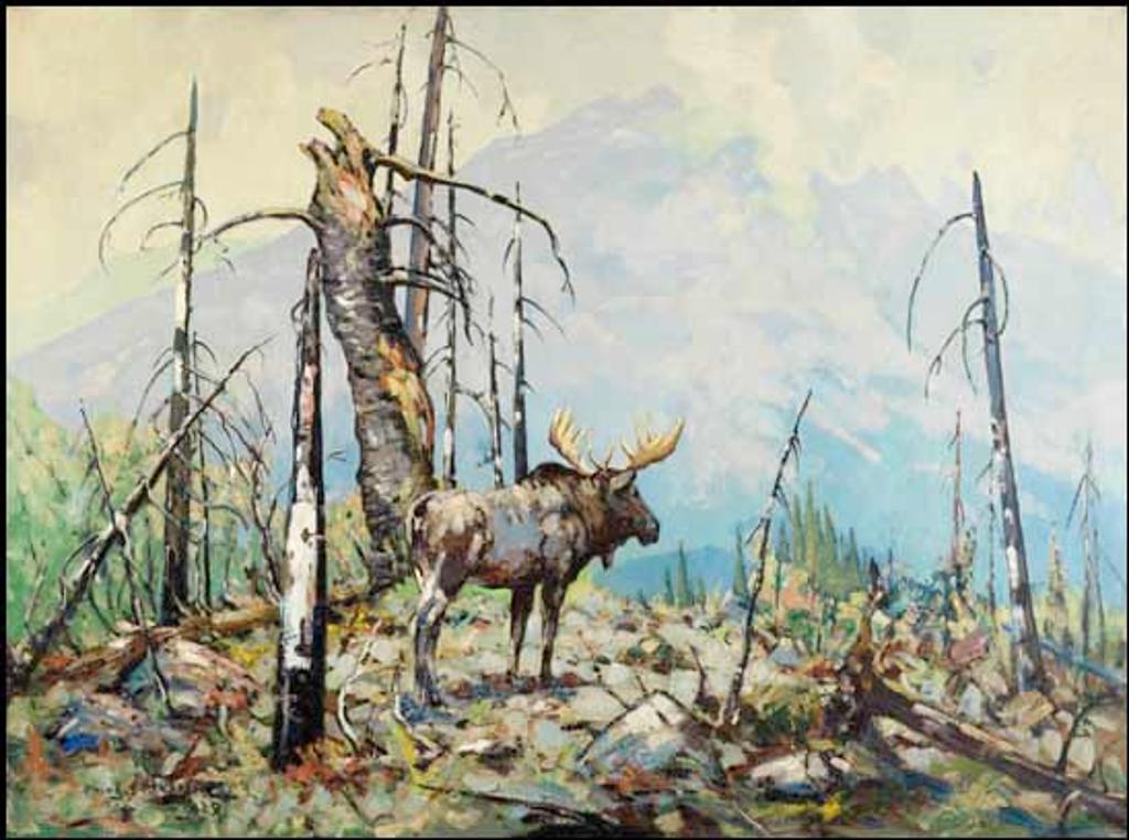 Frank Shirley Panabaker (1904-1992) - Moose in Burnt Timber