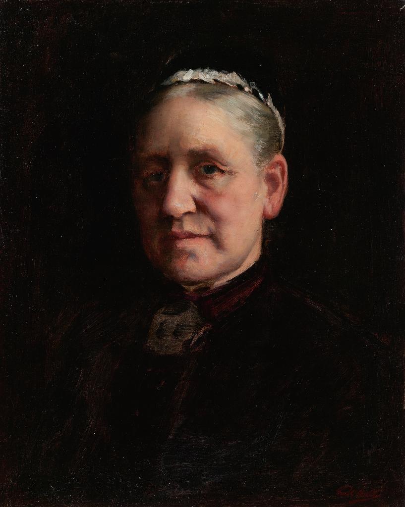 Paul Peel (1860-1892) - Portrait Of Madame Verdier