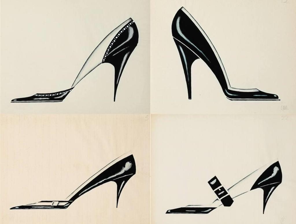 Cawthra Mulock (1915-1998) - A collection 26 loose watercolour drawings of ladies shoes