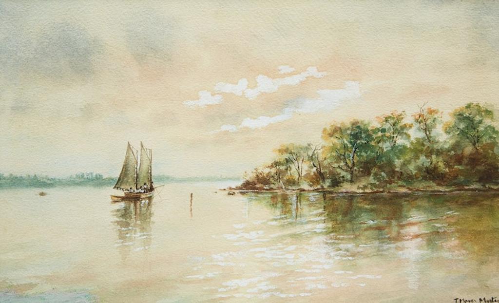 Thomas Mower Martin (1838-1934) - Sailboat on the Lake