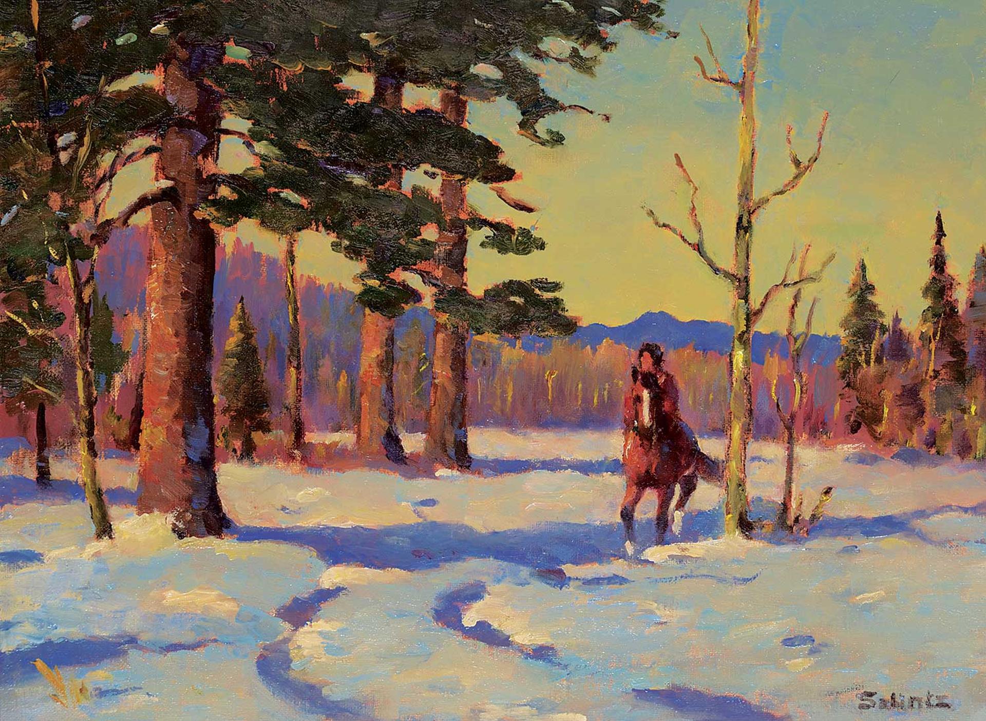 Theodoor (Ted) Marie Schintz - Untitled - Winter Rider