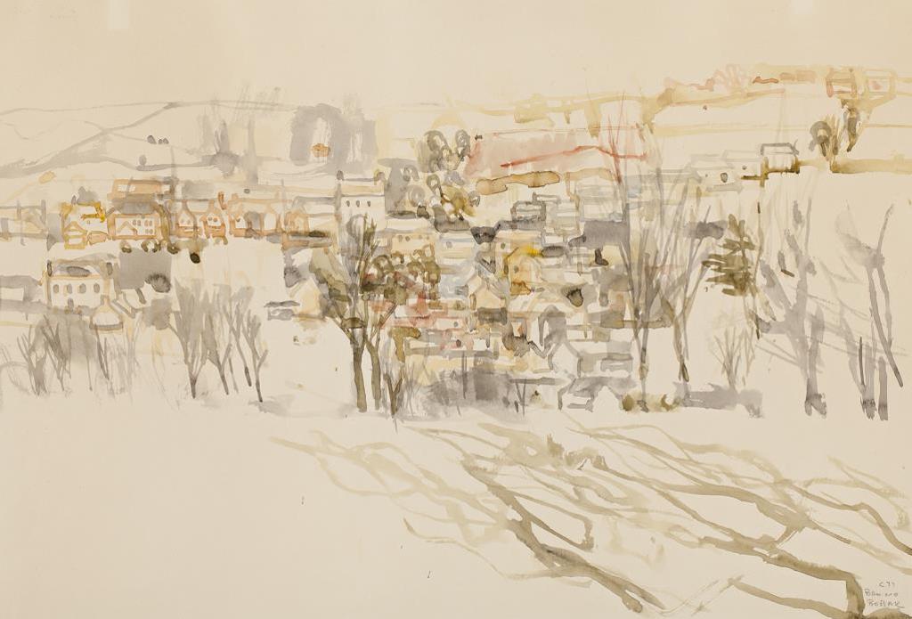 Bruno Joseph Bobak (1923-2012) - Village Panorama