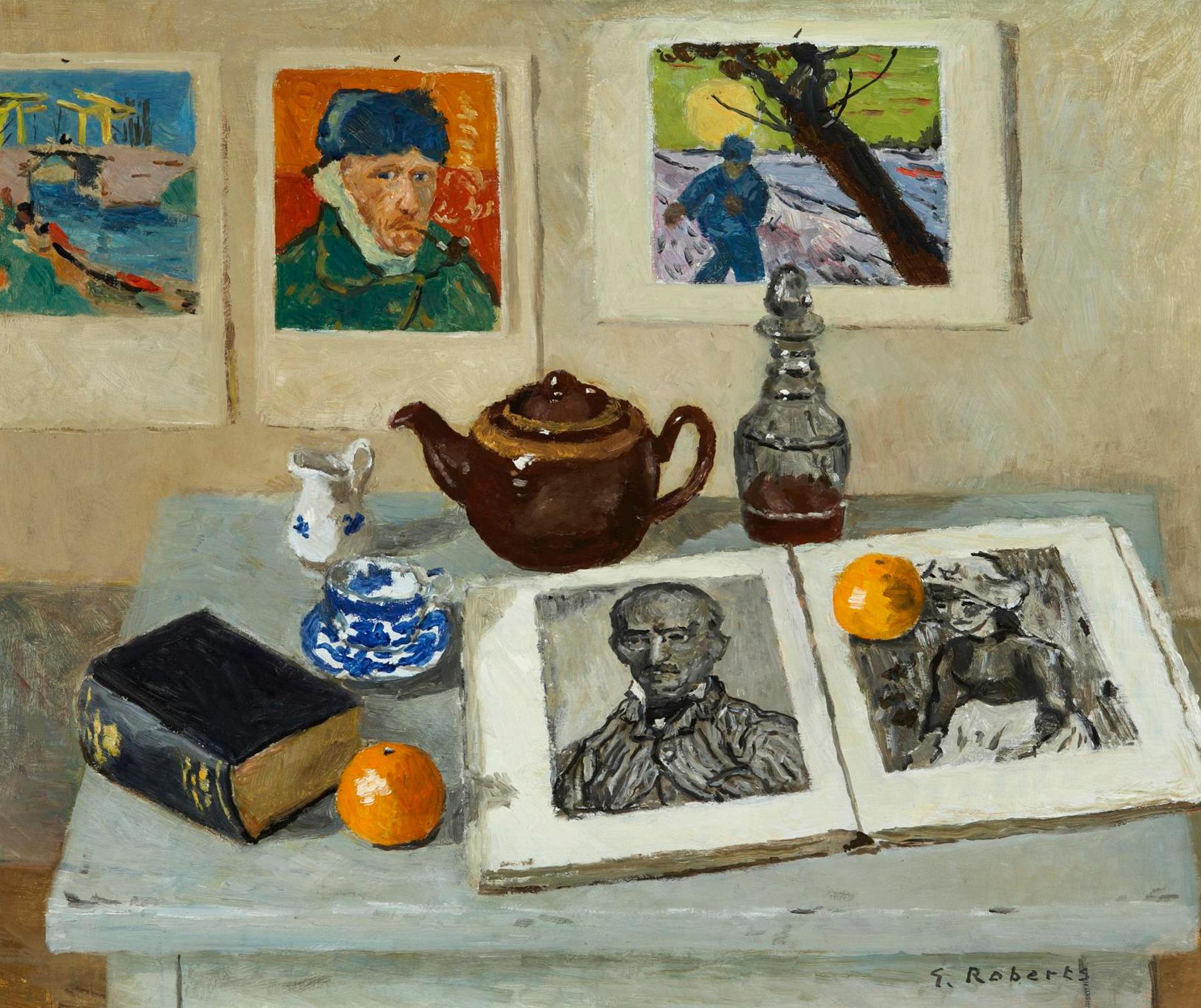William Goodridge Roberts (1921-2001) - Still Life With Van Gogh Prints