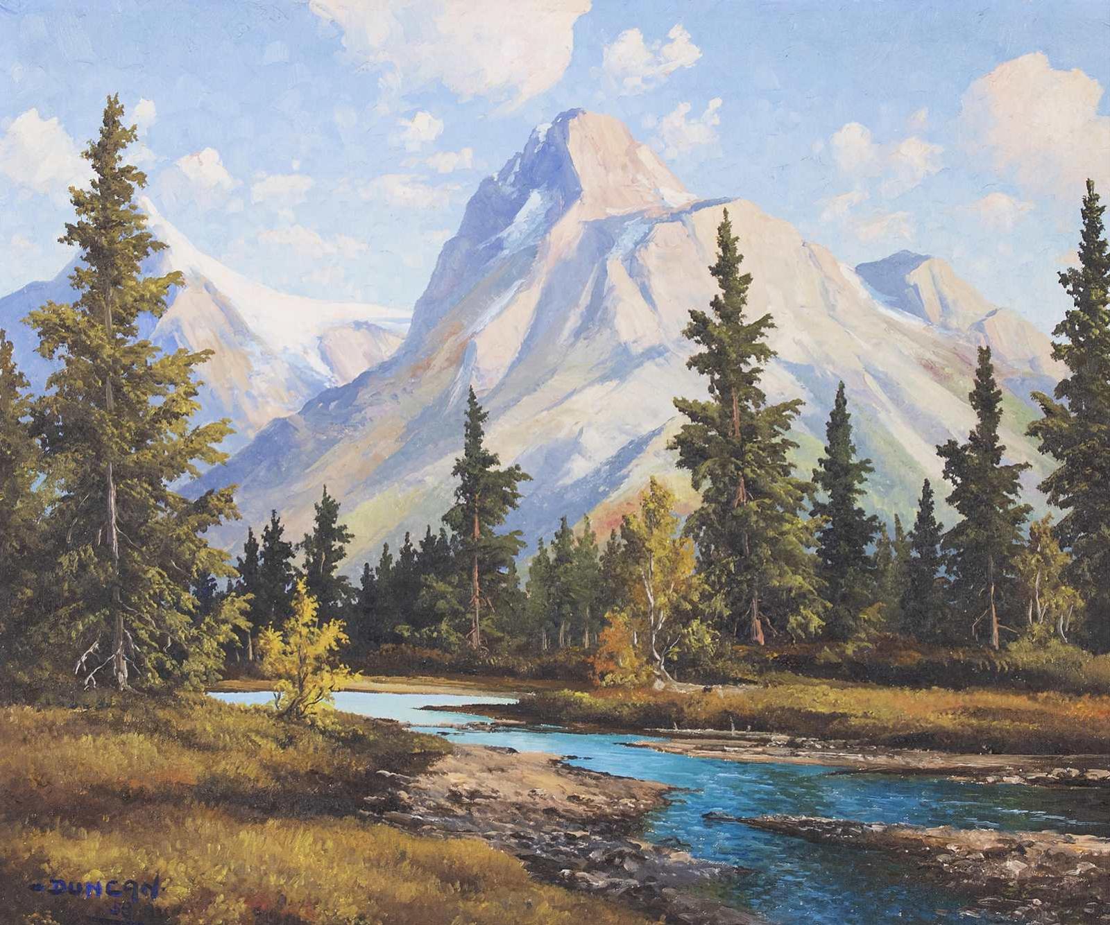 Duncan Mackinnon Crockford (1922-1991) - Mountain Grandeur - Nr. Vermillion Lake (Sic); 1958