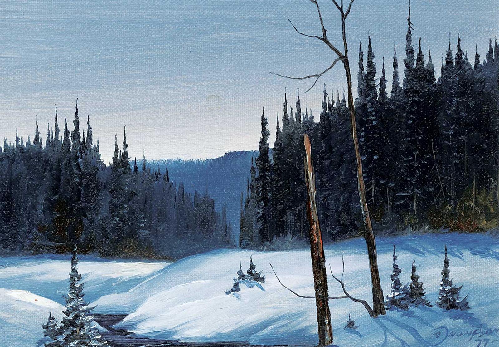 Allan Robert Thompson (1949) - Untitled - Stream in Winter