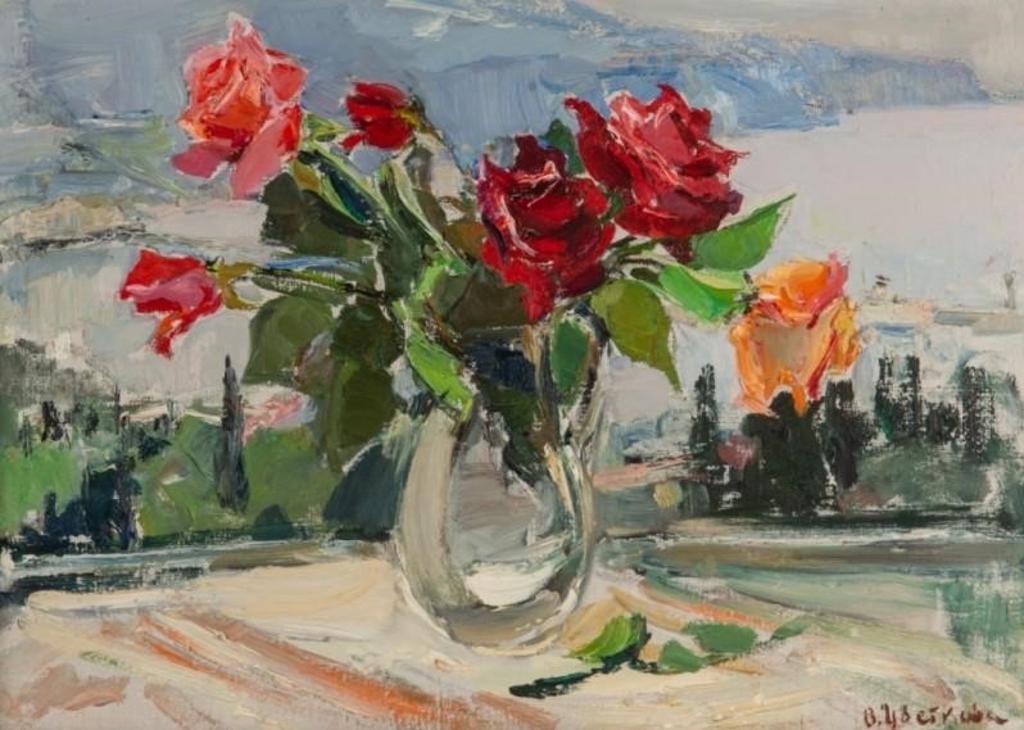 Valentina Tsvetkova (1917-2007) - Still Life, Roses