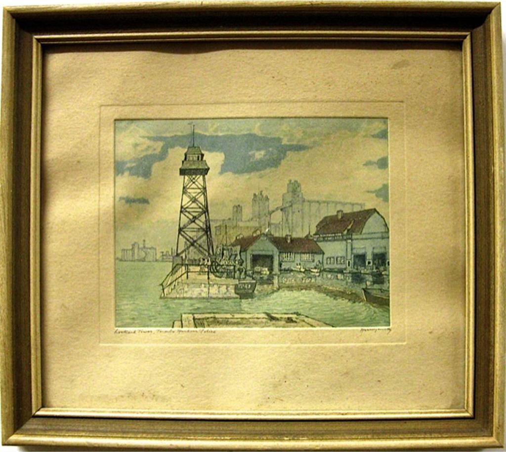 Nicholas Hornyansky (1896-1965) - Lookout Tower, Toronto Harbour Police