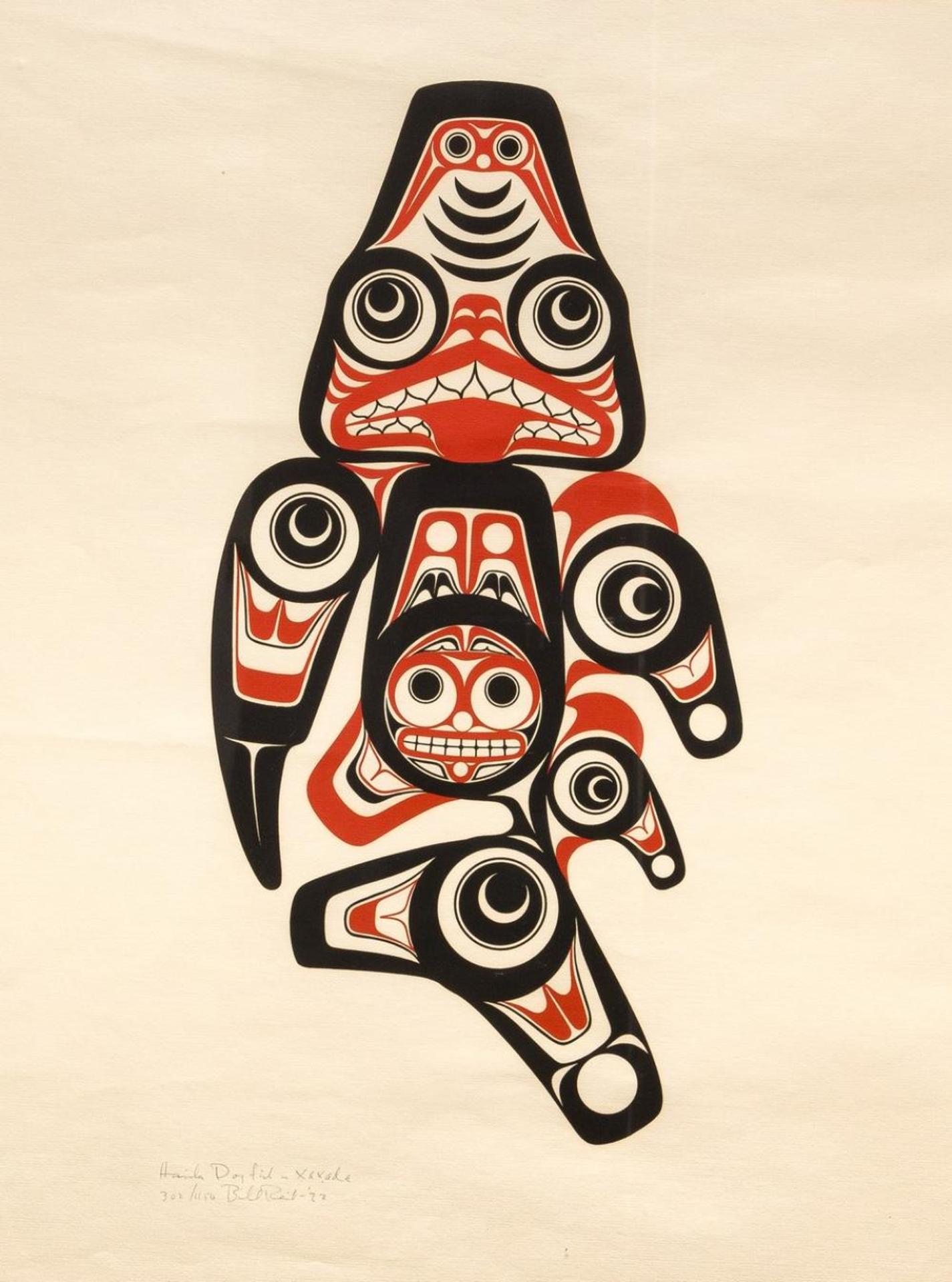 Bill (William) Ronald Reid (1920-1998) - Haida Dogfish - Xaxada