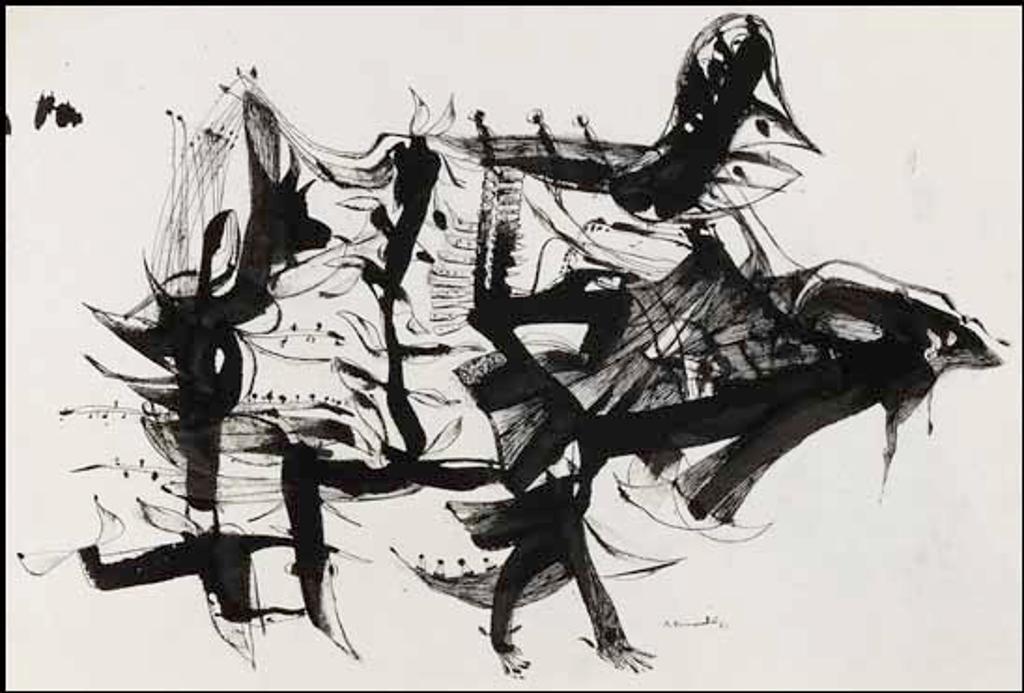 Albert Dumouchel (1916-1971) - Sans titre (Les oiseaux)