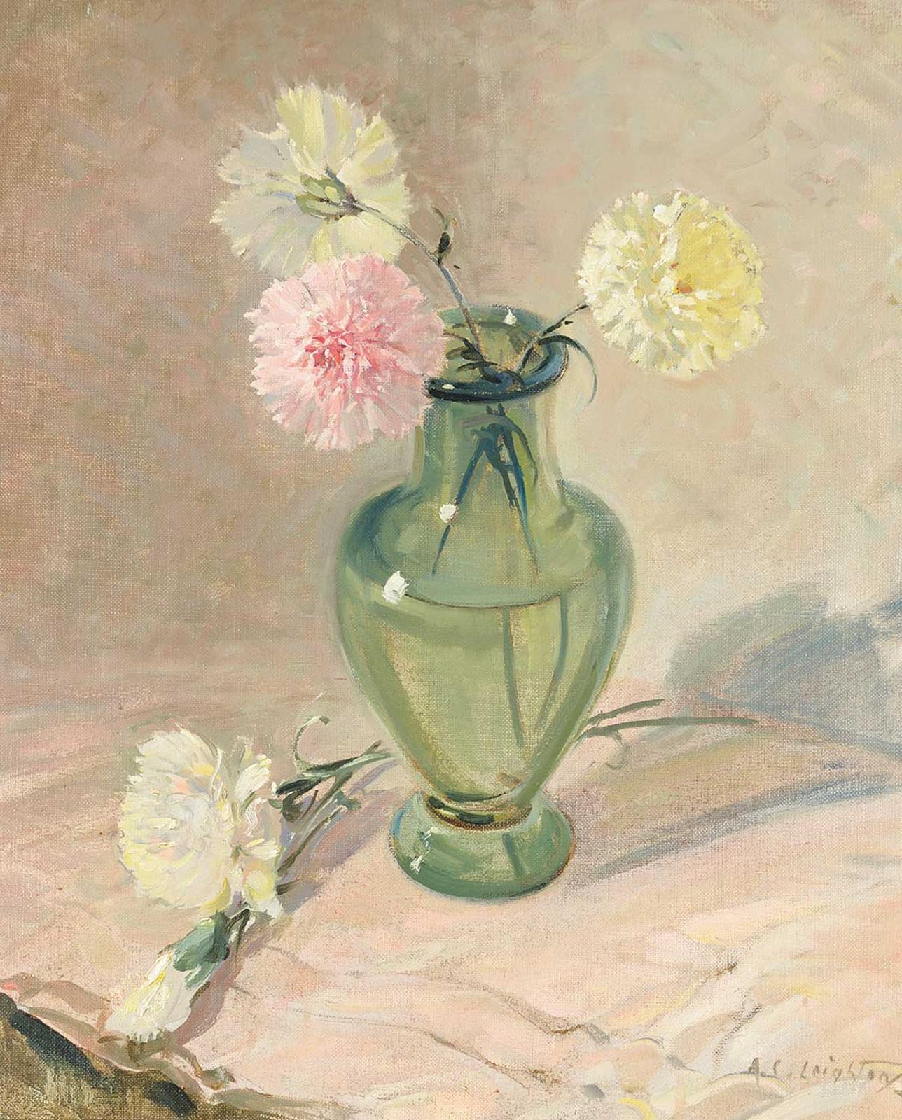 Alfred Crocker Leighton (1901-1965) - Untitled - Pink and White Carnations