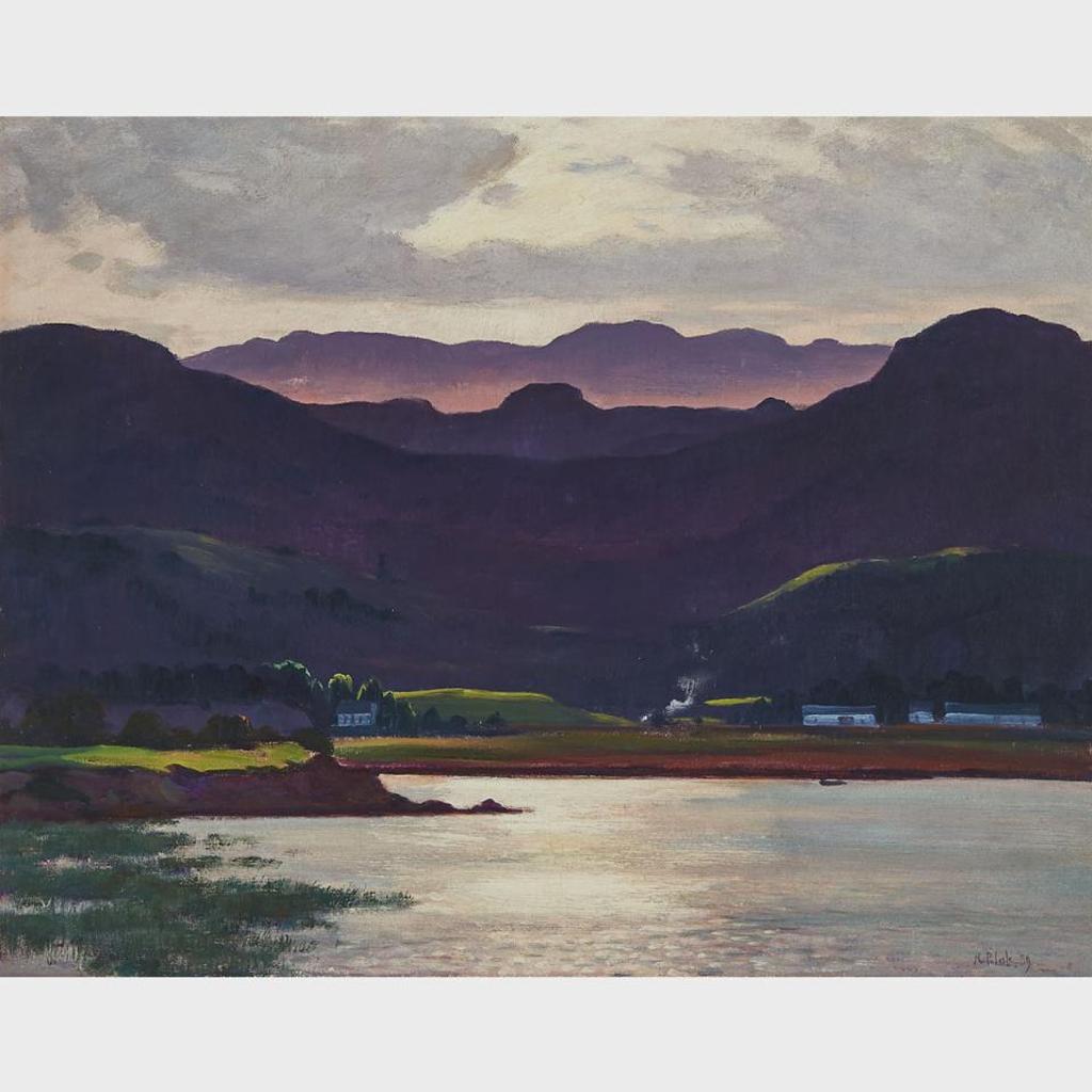 Robert Wakeham Pilot (1898-1967) - Hilly Landscape At Twilight
