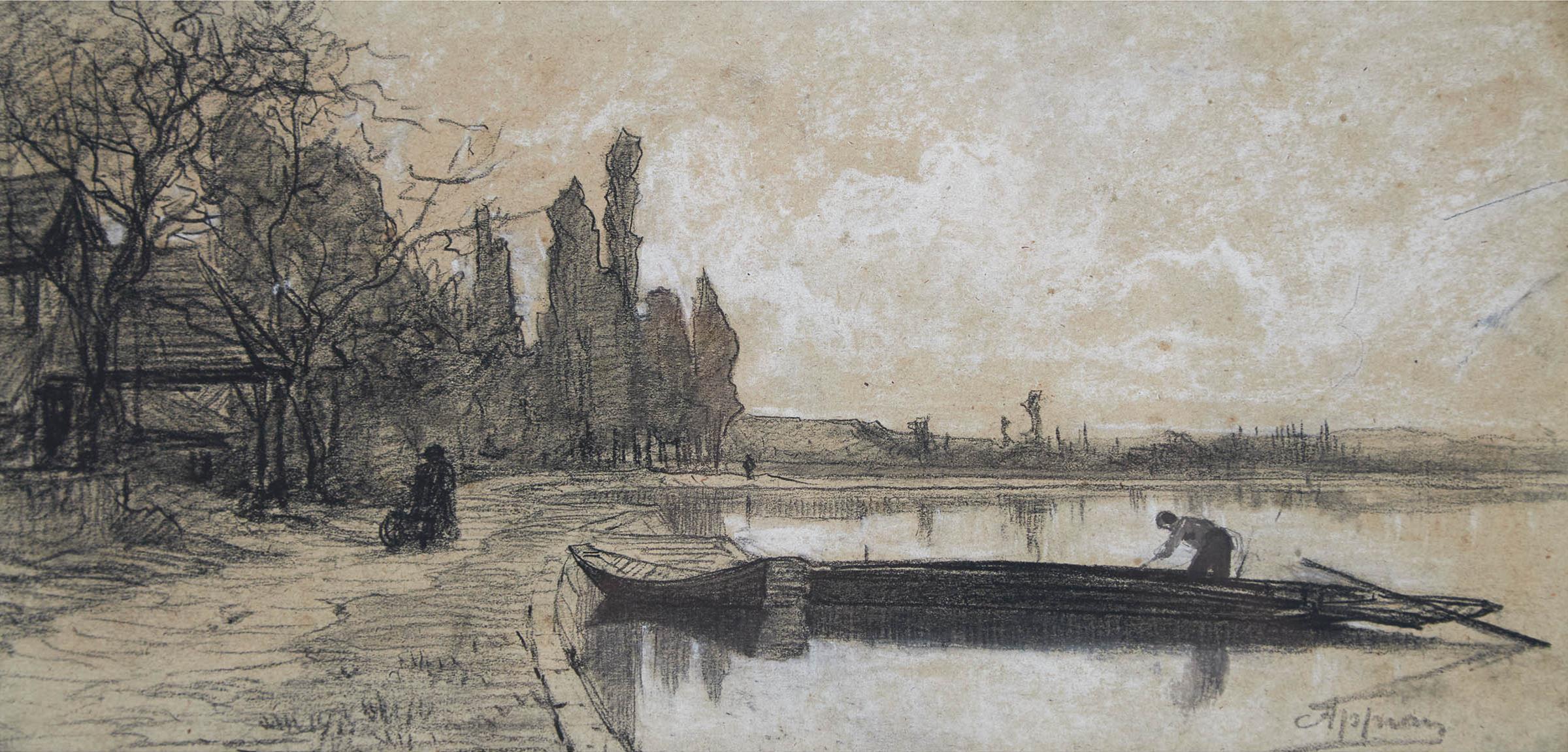 Adolphe Appian - Untitled (Dock On The River)
