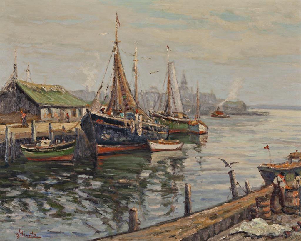 Joseph Giunta (1911-2001) - Fishermans Port, Gloucester