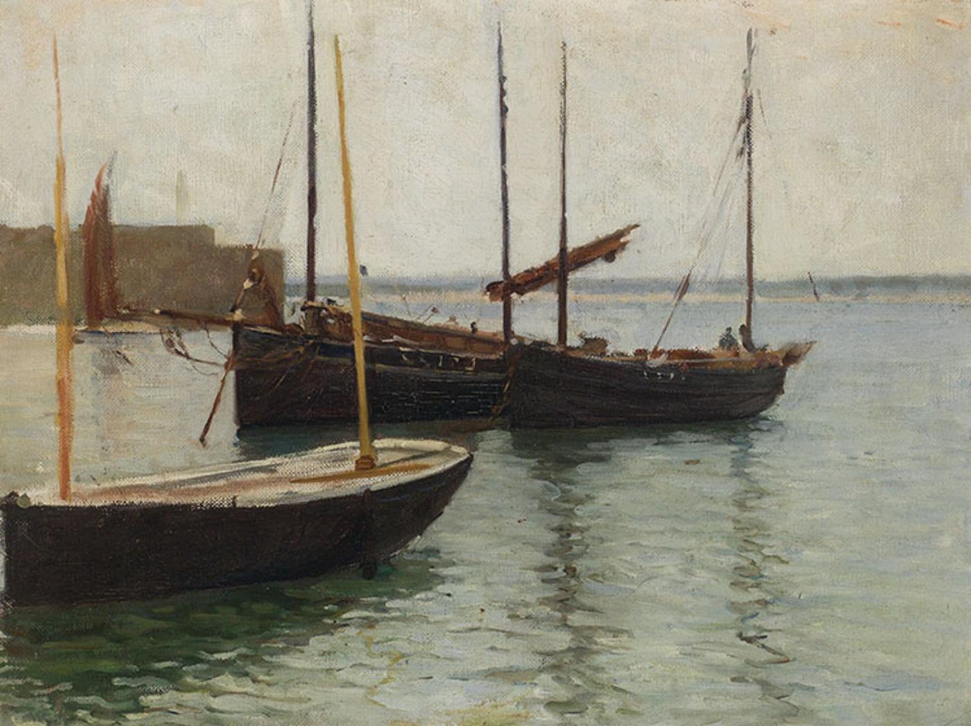 Helen Galloway McNicoll (1879-1915) - Fishing Boats at Anchor