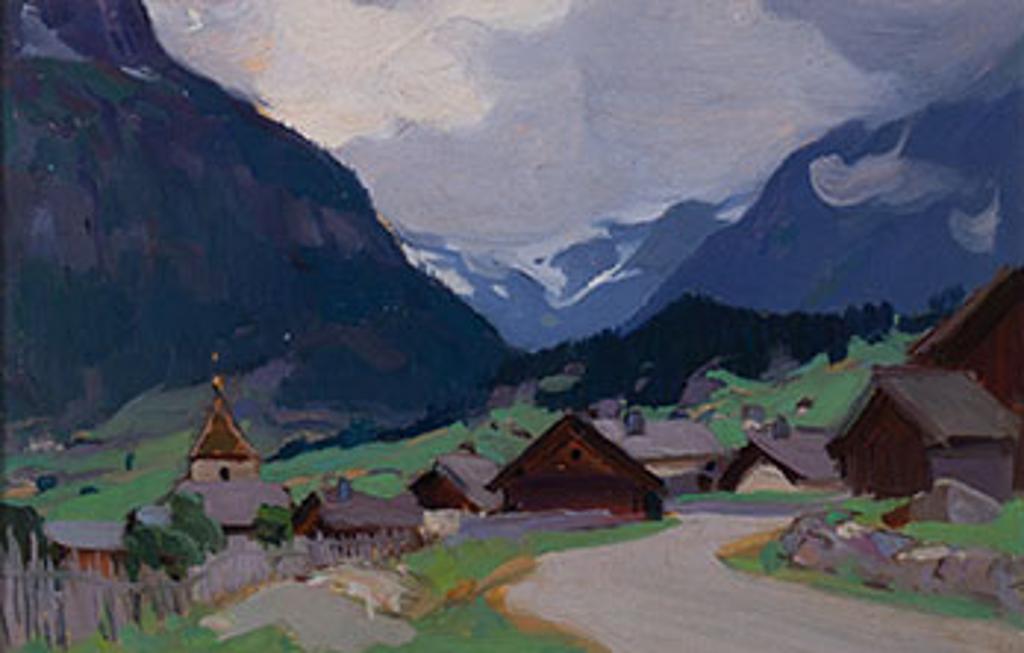 Clarence Alphonse Gagnon (1881-1942) - Village de Vallorcine (Haute-Savoie) France