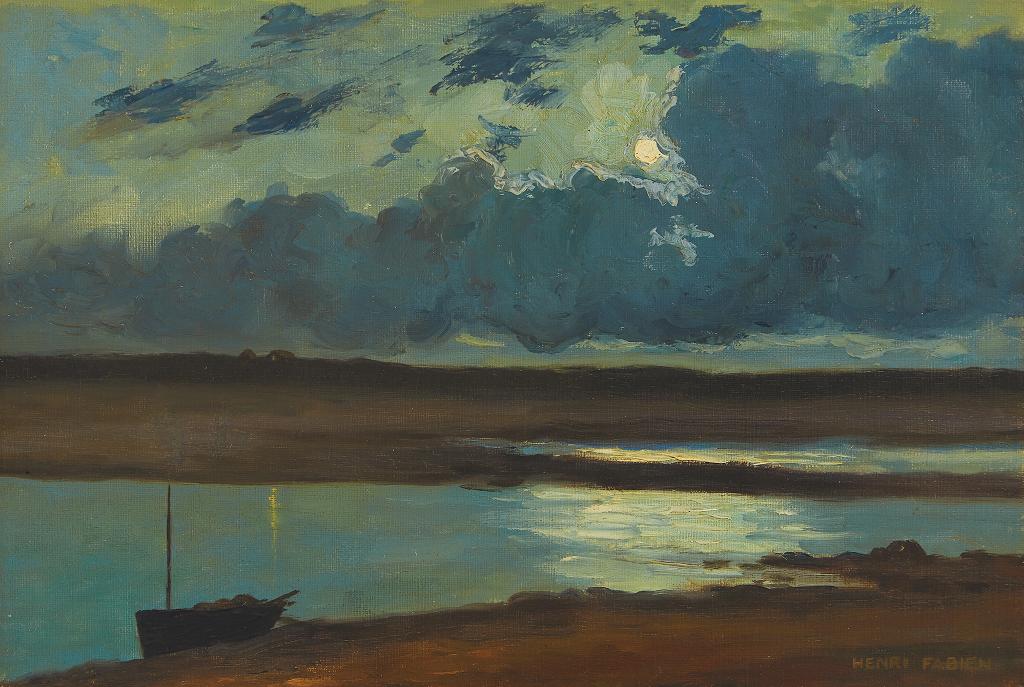 Henri Zotique Fabien (1878-1935) - Nocturne Seascape
