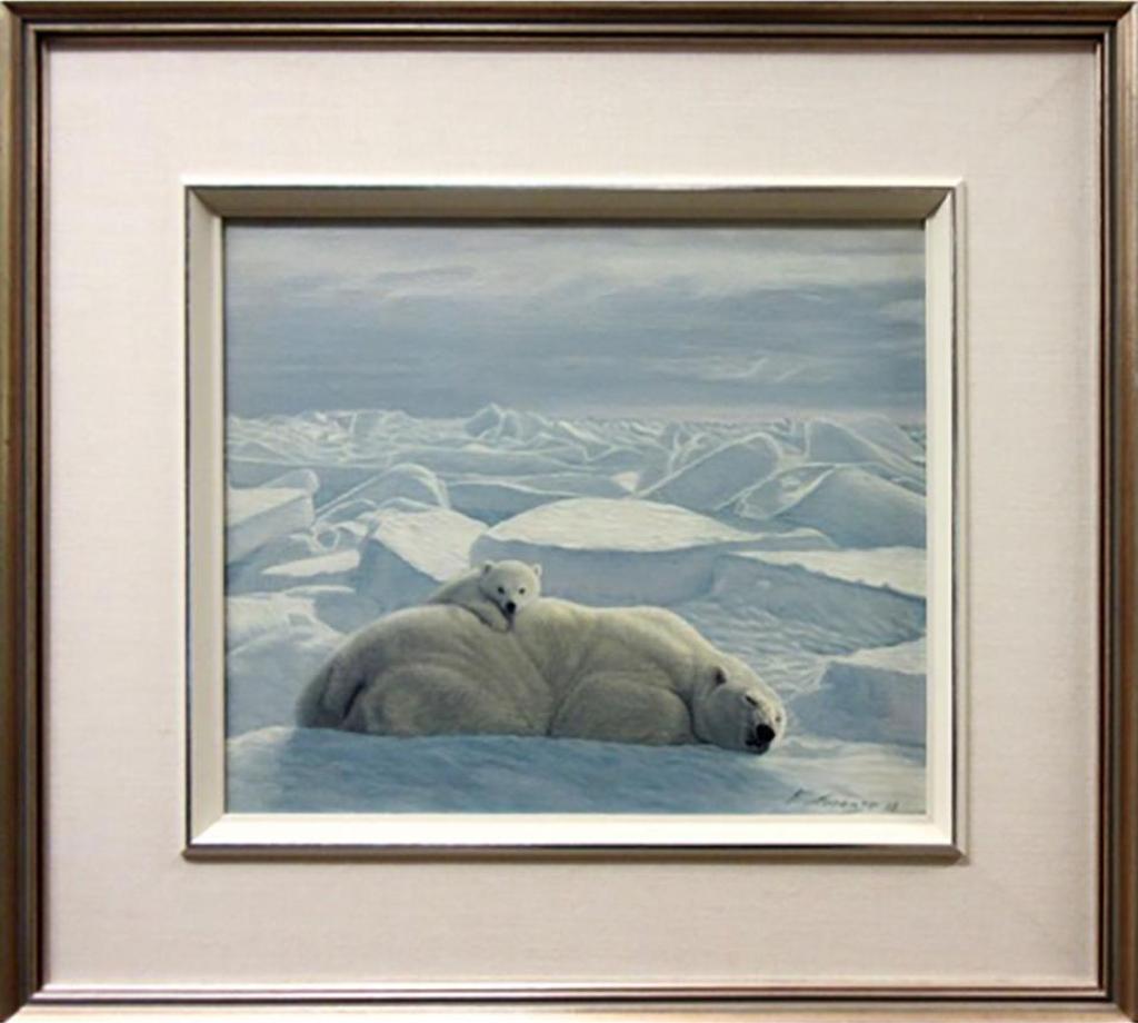 Lorenzo Fracchetti (1948) - Polar Bear Mother & Cub