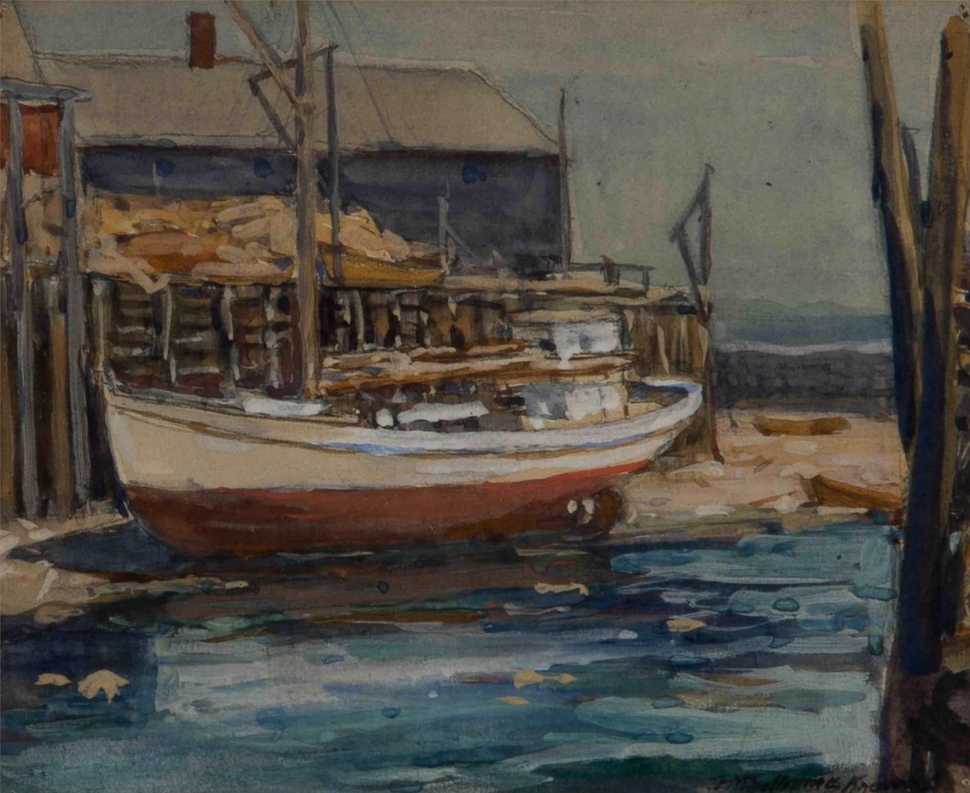 Farquhar Mcgillivray Strachan Stewart Knowles (1859-1932) - Untitled (Harbour at Low Tide)